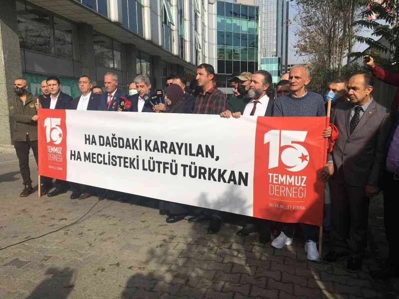 Şehit yakınları ve gazilerden Lütfü Türkkan’a tepki
