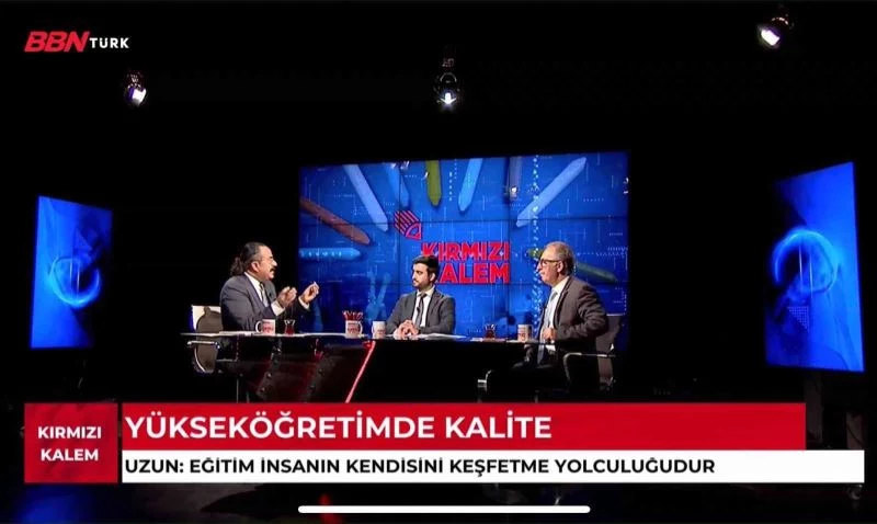 Rektör Uzun canlı yayında yükseköğretimde kalite süreçlerini anlattı
