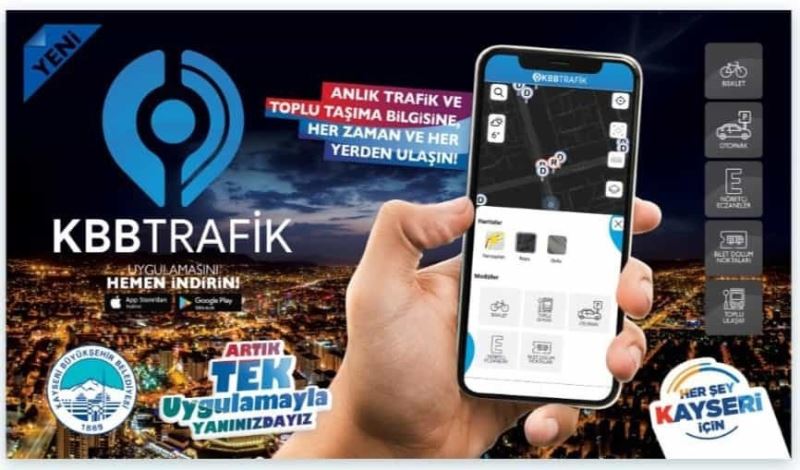 Kayseri Büyükşehir ulaşımı cebe sığdırdı
