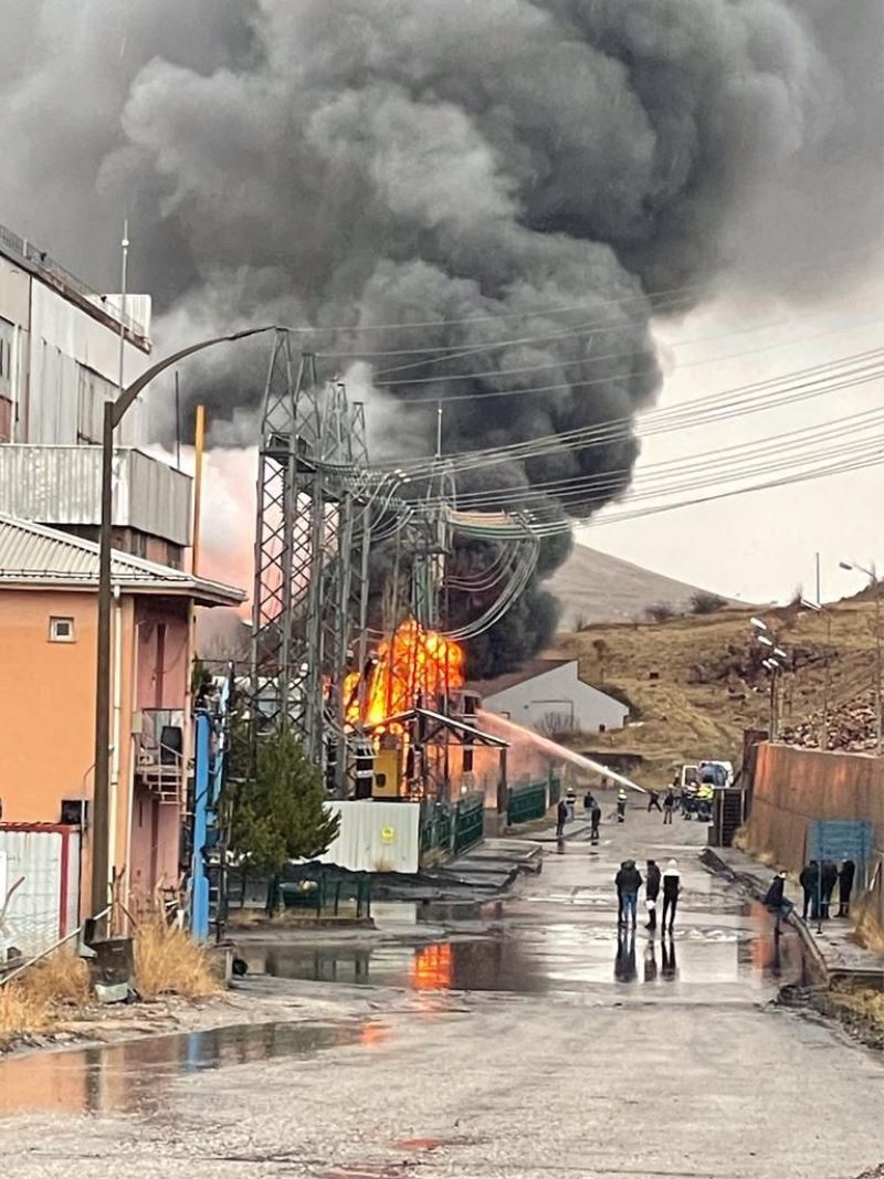 Termik santralde korkutan yangın
