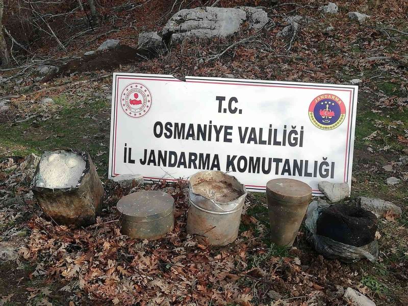 Amanoslarda 180 kilogram patlayıcı ele geçirildi
