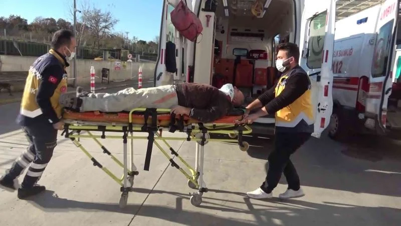 İskeleden düşen 2 işçi yaralandı
