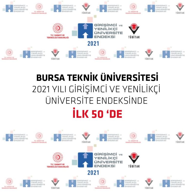 BTÜ, TÜBİTAK 2021 yılı Girişimci ve Yenilikçi Üniversite Endeksi’nde ilk 50’de
