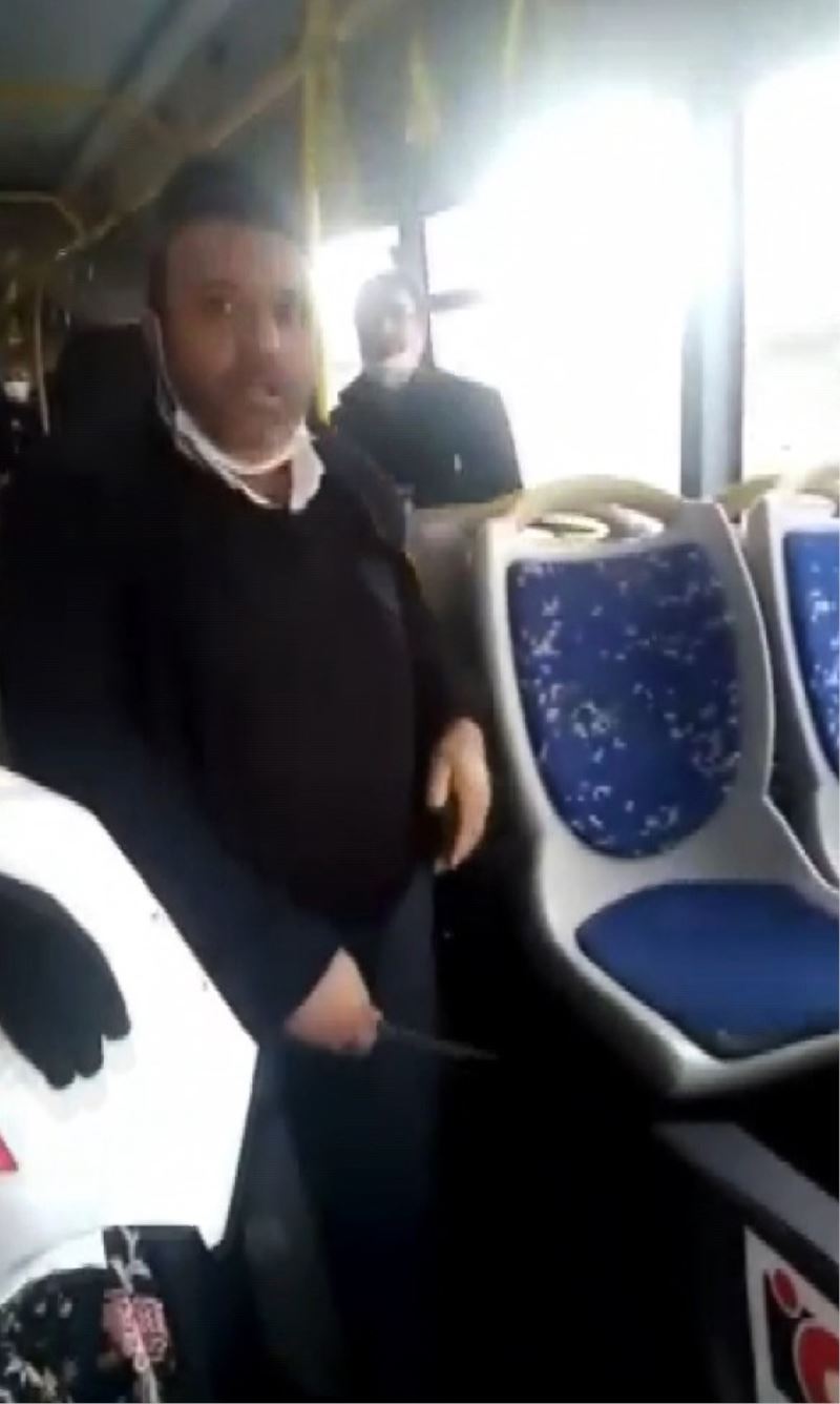Ataşehir’de İETT şoförü tartıştığı yolcuya bıçak çekip tehditler savurdu
