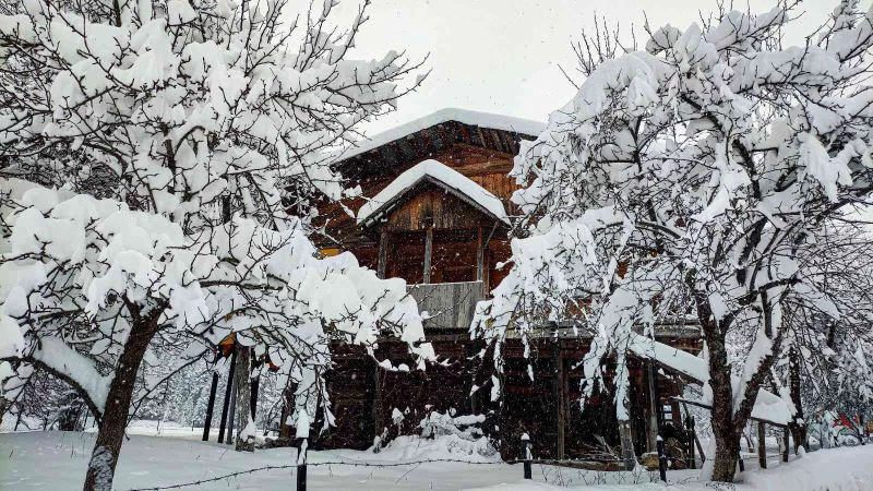 Sakin Şehir Şavşat’dan kartpostallık kar manzaraları
