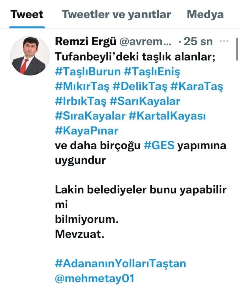 Başkan Ergü, Kılıçdaroğlu’na taşlık alan gösterdi
