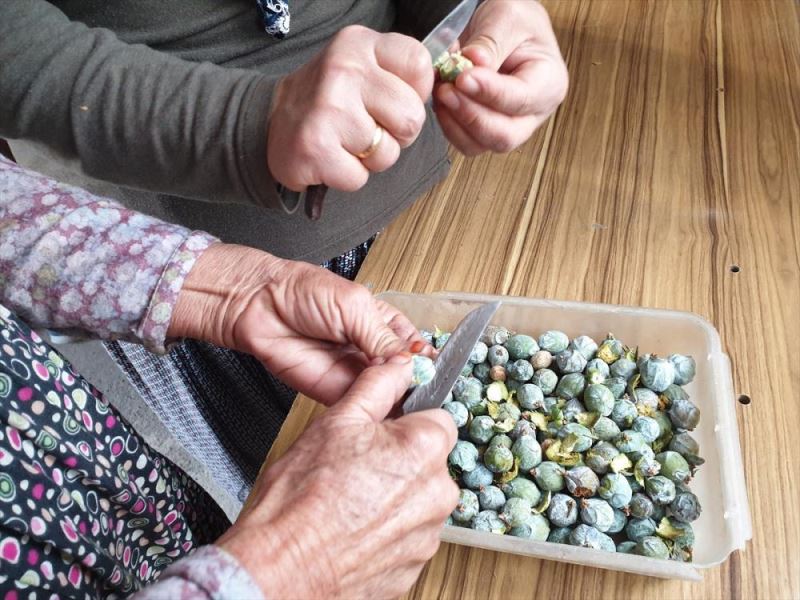 Andız çekirdeğinden yaptığı kokulu tespihleri yurt dışına satıyor