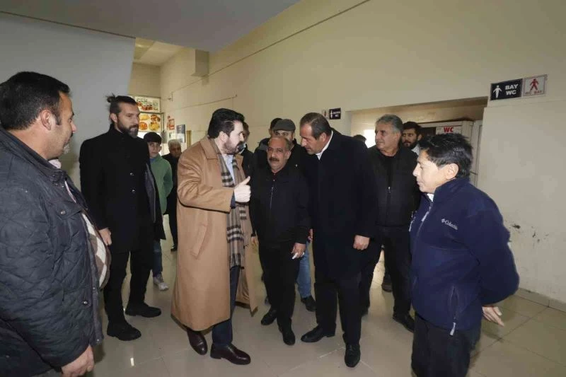 Başkan Sayan otobüs terminali esnafını ziyaret etti
