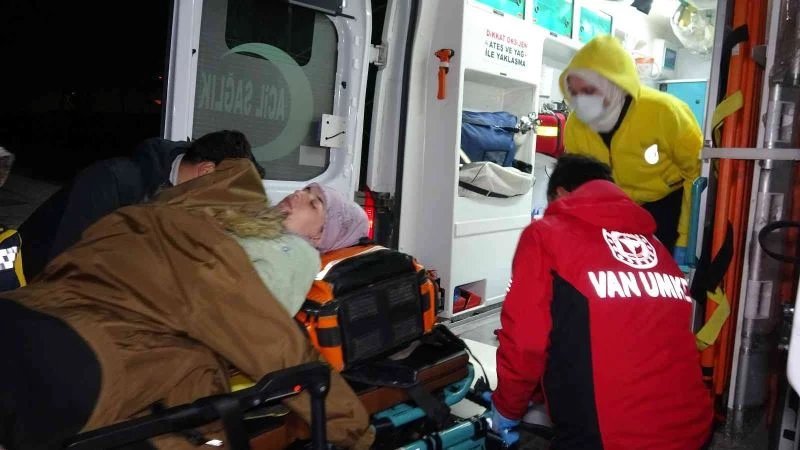 Polis helikopteri hamile kadın için havalandı
