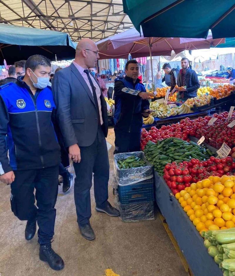 Pazar yerlerinde zabıtadan yarım kilo uyarısı