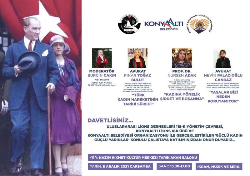 Konyaaltı’nda Güçlü Kadın Güçlü Yarınlar Çalıştayı
