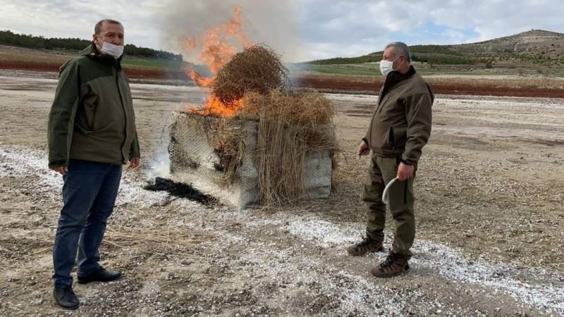 Elazığ’da avlanmada kullanılması yasak  gümeler imha edildi
