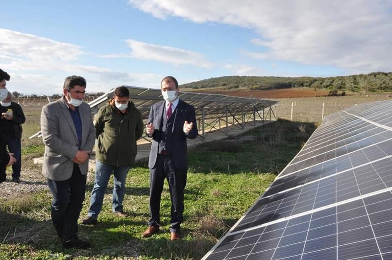 Kaymakam Dolu, güneş enerjili sulama sistemini yerinde inceledi
