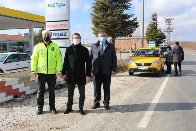 Kaymakam Görmüş uygulama noktasını denetledi
