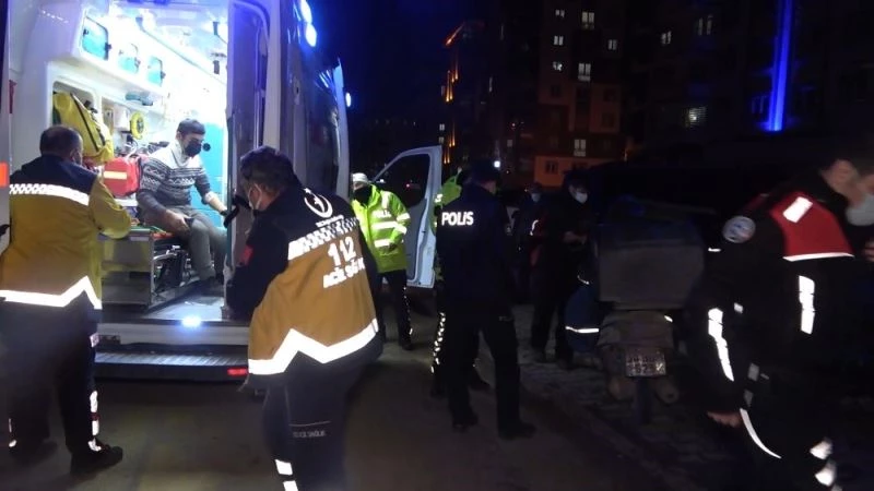 Pizza yetiştirmeye çalışırken kaza yaptı
