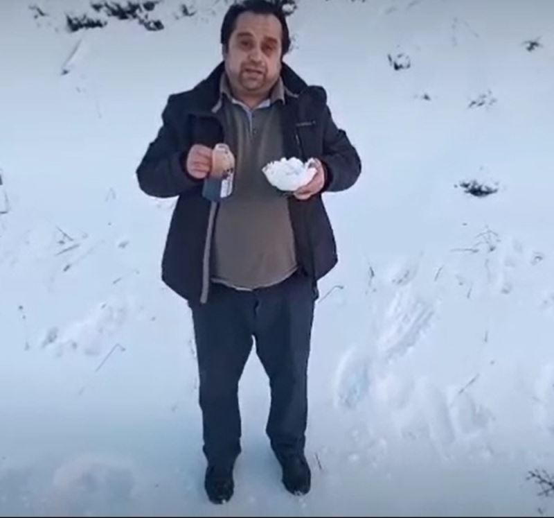Kar pekmezi yemek için 1200 rakıma çıktı
