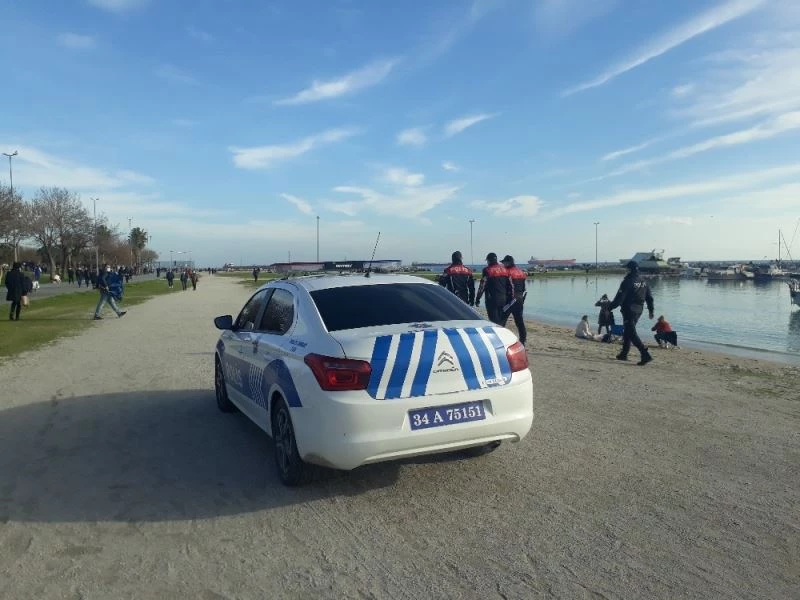 Yeşilköy Sahili’nde dronelu denetim
