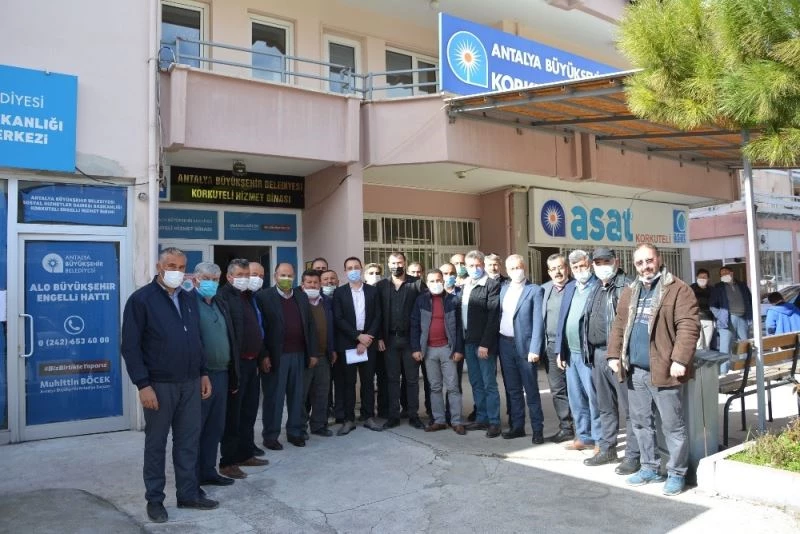 Korkuteli’nde 58 mahalle muhtarından ASAT’a yüksek fiyat dilekçesi
