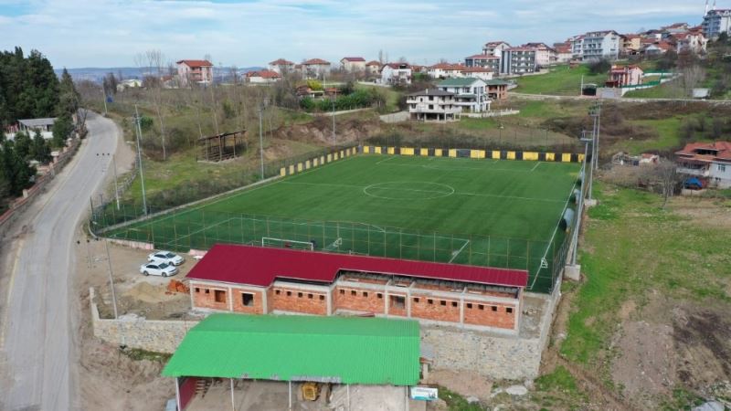 Bahçecik stadı spor tesisinde çalışmalar sürüyor
