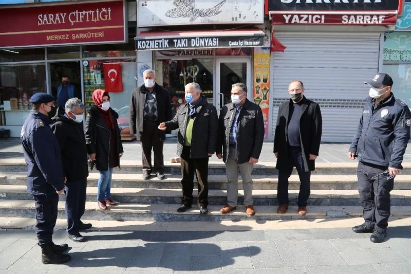 Develi ilçe protokolünden açık işyerlerine denetim
