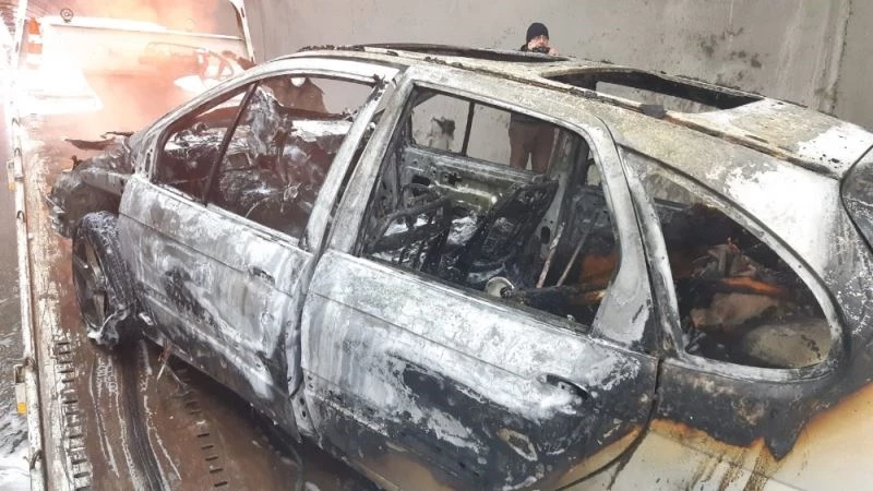 Karahisar tünelinde yangın
