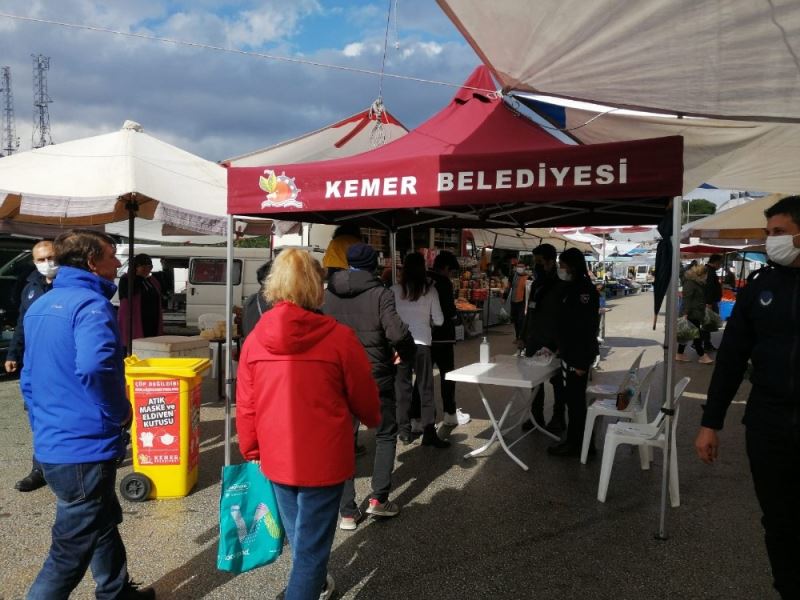 Kemer pazar alanlarında tedbirler sıkı tutuluyor
