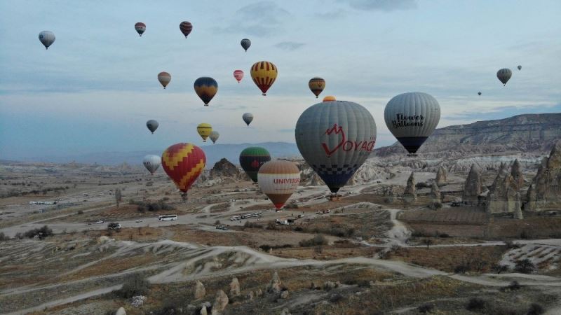 Kapadokya’da sıcak hava balon turları 19 Şubat’a kadar yapılamayacak
