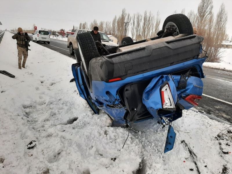 Eleşkirt’te trafik kazası, 1 yaralı
