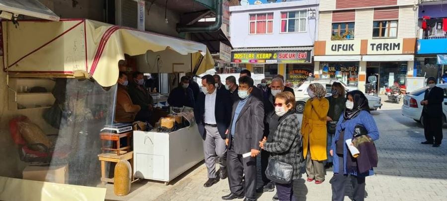 Kadirli CHP İlçe Başkanı Mehmet Döğüşçü Esnafları Ziyaret Etti
