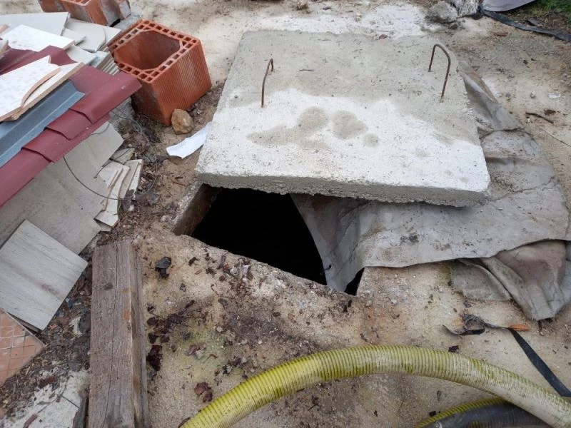 Foseptik çukurunda can verdi
