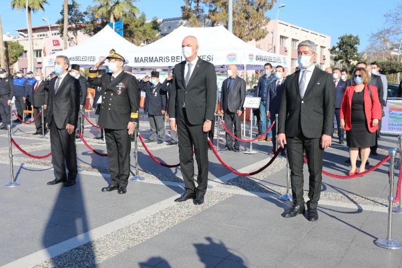 Atatürk’ün Marmaris’e gelişinin 86.yılı törenle kutlandı
