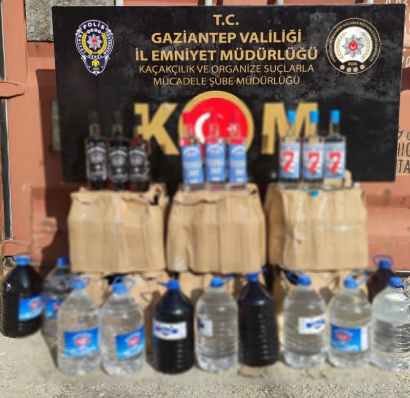 Gaziantep’te kaçak içki operasyonu
