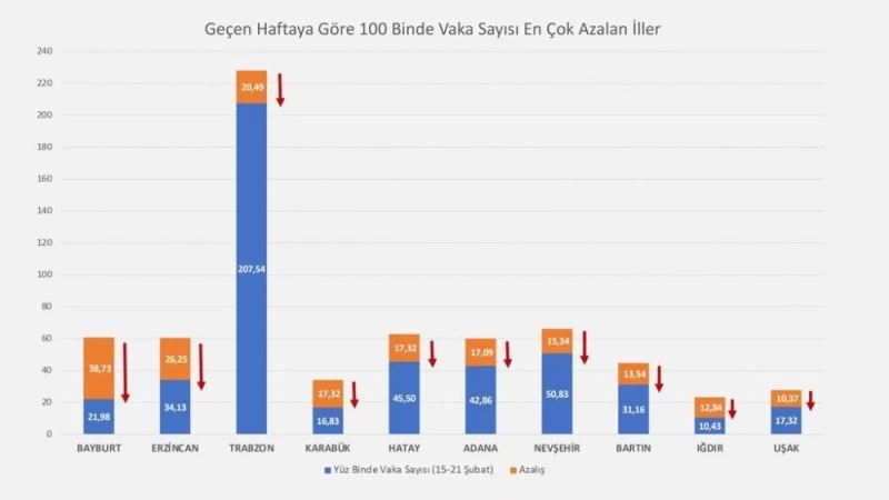 Sağlık Bakanı Koca, bir haftada vaka sayısı azalan illeri açıkladı

