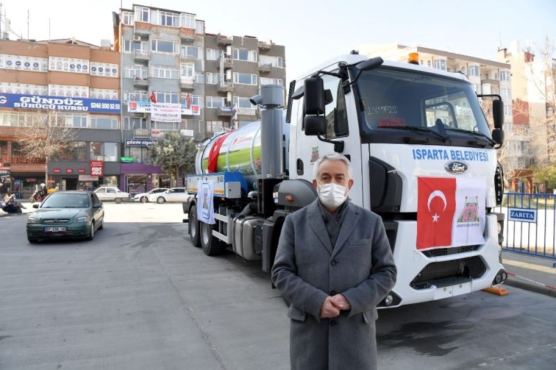 Isparta Belediyesi’ne yeni  vidanjör aracı
