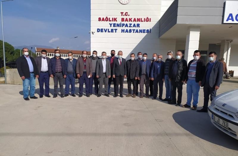 Yenipazarlı muhtarlar yeni yapılan hastaneyi beğendi
