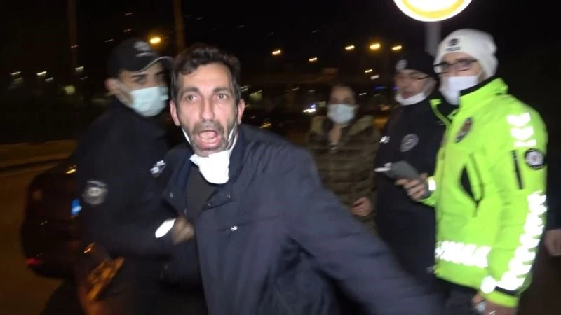 (Özel) Kısıtlamada alkollü sürücünün tavırları pes dedirtti
