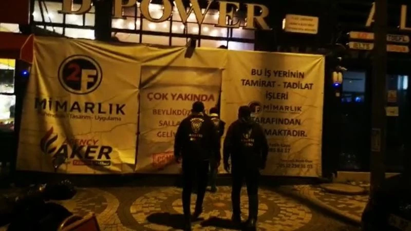 Esenyurt’ta “tadilatta” afişi altındaki kafeye parti baskını
