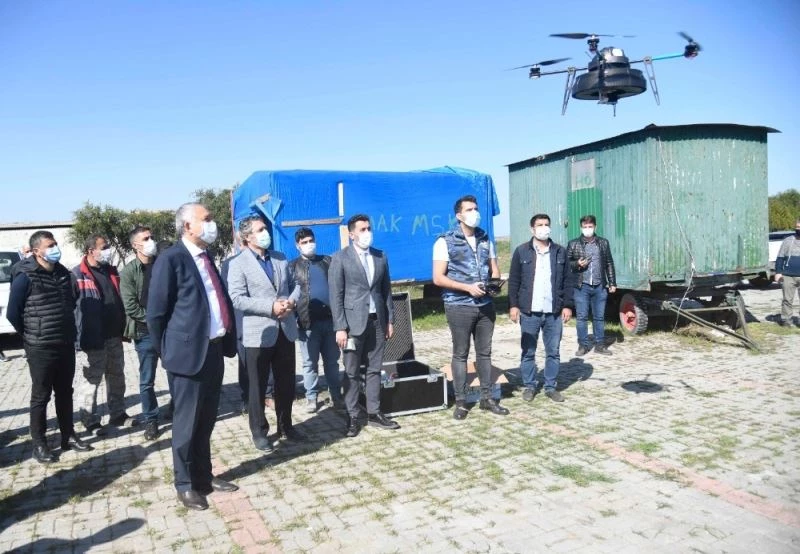 Adana’da dronla sivrisinek mücadelesi
