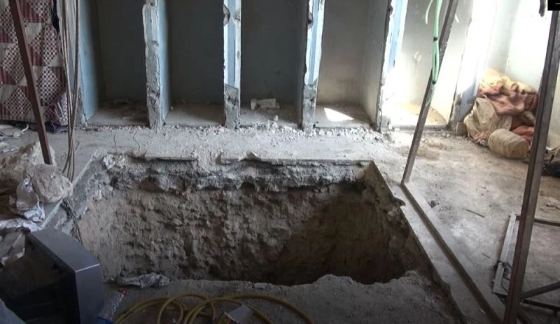 PKK’nın karargah olarak kullandığı okulun bodrumunda tünel bulundu
