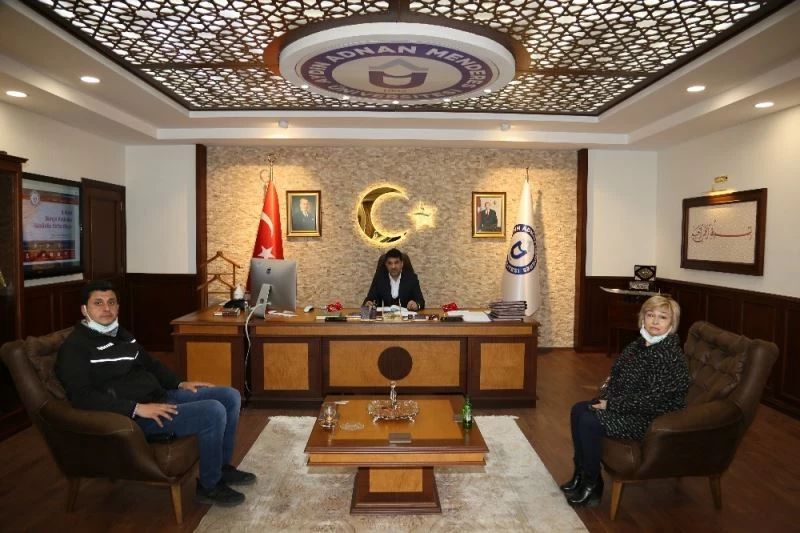 OKT Trailer Yönetim Kurulu Başkanı Maraş, Rektör Aldemir ile görüştü
