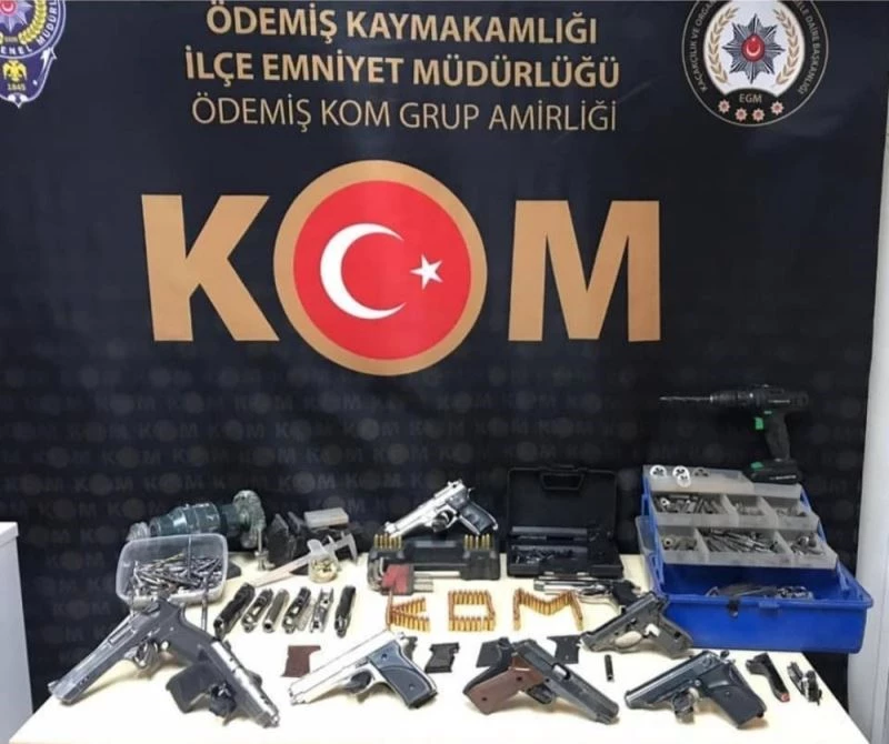 Kuru sıkıdan bozma tabanca yapan şüpheli yakalandı
