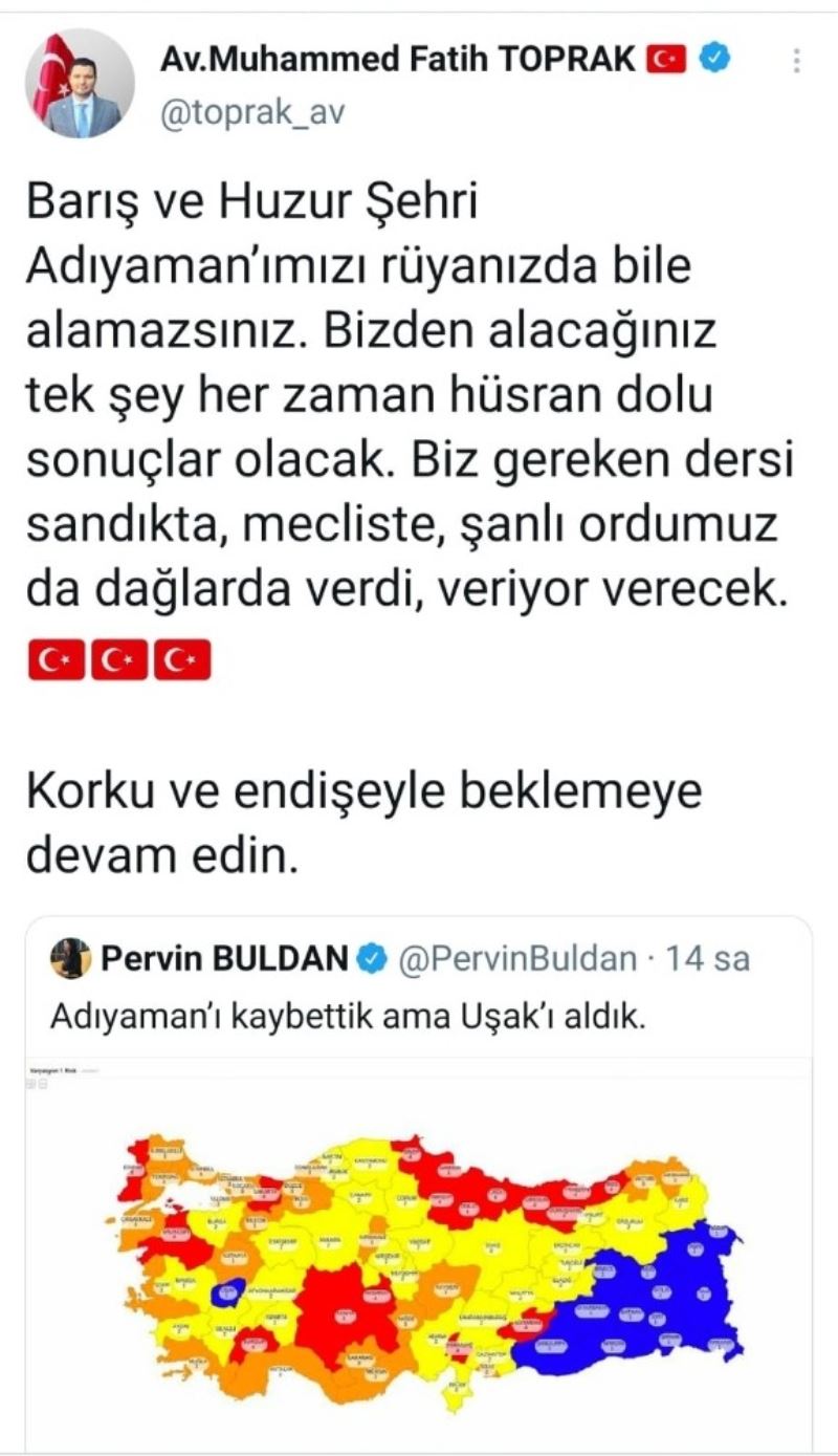 Milletvekili Toprak’tan Pervin Buldan’a sert cevap
