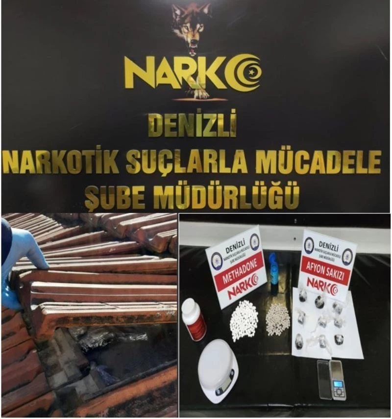 Baskınına karşı saklanan uyuşturucu polisin dikkatinden kurtulamadı
