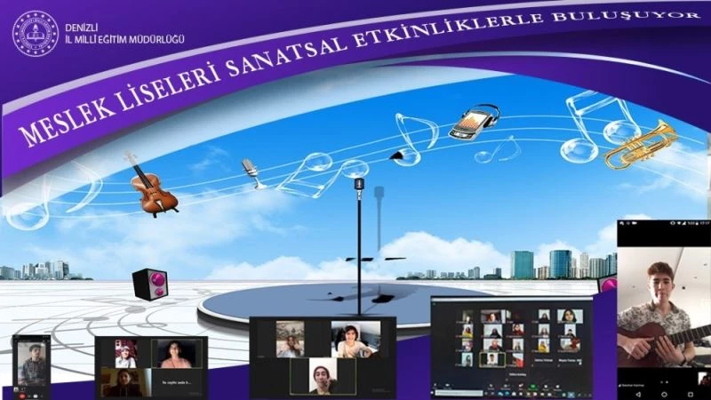Meslek liseli öğrenciler sanatsal yönlerini online ortamda geliştiriyor
