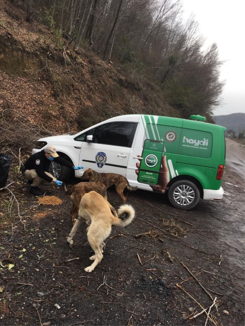 Zonguldak Emniyet’i sokaktaki canları unutmadı
