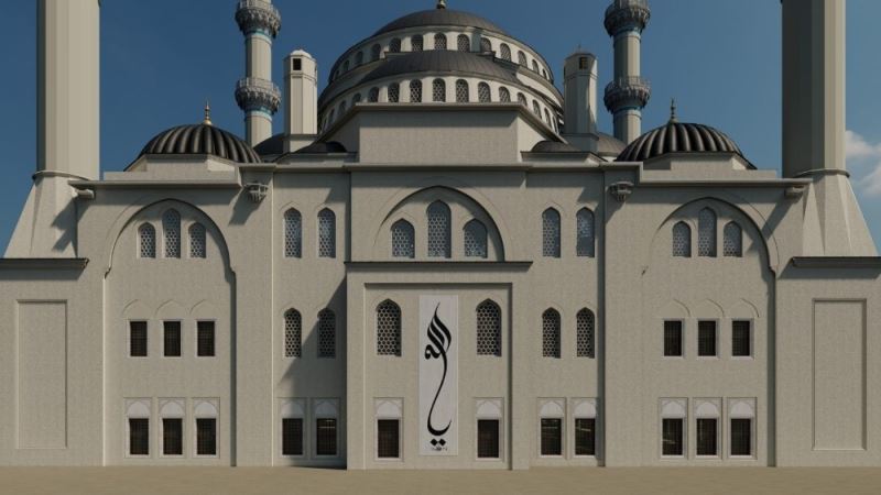 Cumhurbaşkanı Erdoğan’ın açılışını yapacağı camide çalışmalar sürüyor
