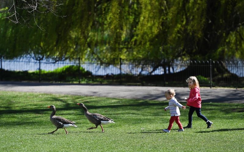 Londra’da halk park ve bahçelere akın etti
