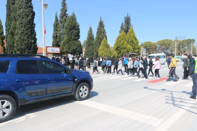 Denizli’de jandarmadan ’Yayalar Kırmızı Çizgimizdir’ denetimi
