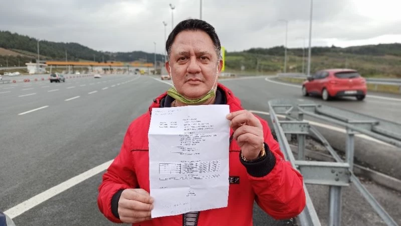 (Özel) Otoyol geçiş ücretini ödemeyi unutunca icralık oldu
