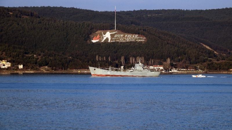 Rus savaş gemisi ‘Saratov’ Çanakkale Boğazı’ndan geçti
